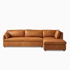 Marin Leather 3-Piece Ottoman Sectional (114&quot;)