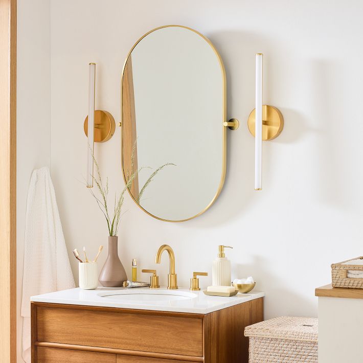 Metal Frame Pivot Mirror - Pill