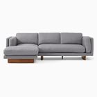 Anton 2-Piece Chaise Sectional (105&quot;) - Wood Legs