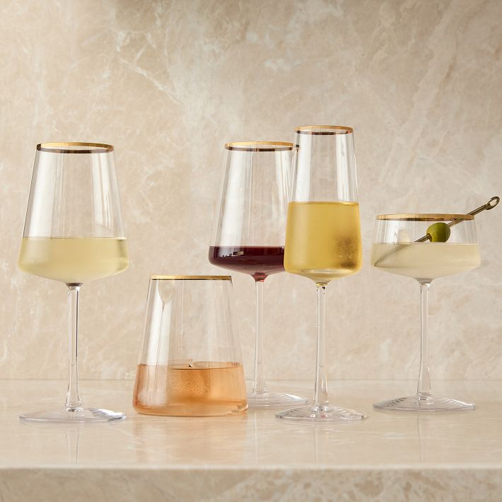 Horizon Lead-Free Crystal Gold-Rimmed Glassware Sets
