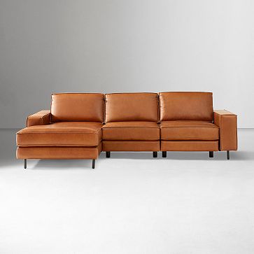 Axel Motion Leather 3 Piece Reclining Chaise Sectional Axel Motion Leather 3 Piece Reclining Chaise Sectional
