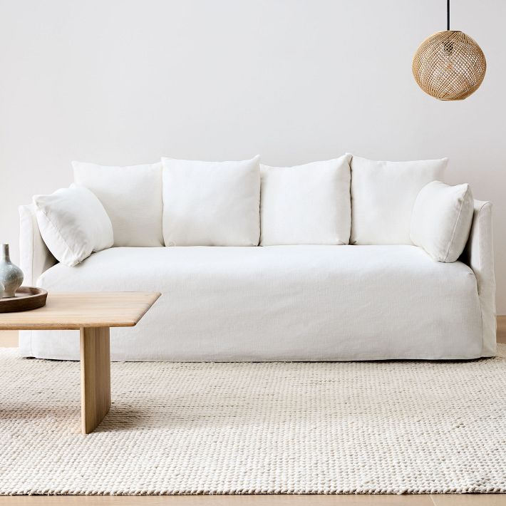 Shelter Skirted Slipcover Sofa (84&quot;)