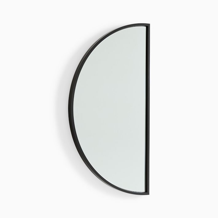 Half-Moon Metal Wall Mirror