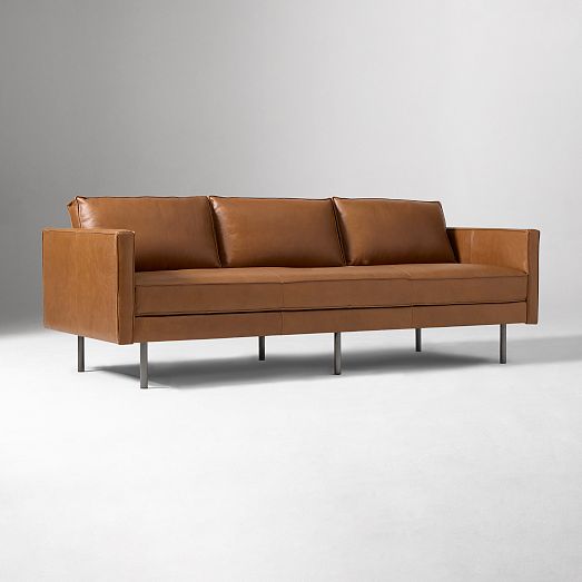 なしお様 U.S. ウエストエルム Axel レザー ソファ 3人掛け 本革 Axel Leather Sofa (76