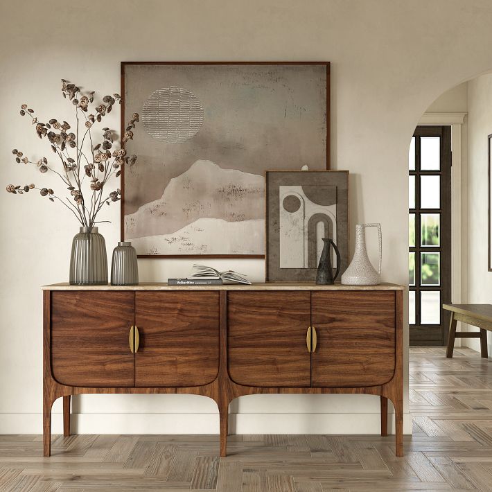 Amalthea Travertine Buffet (64")