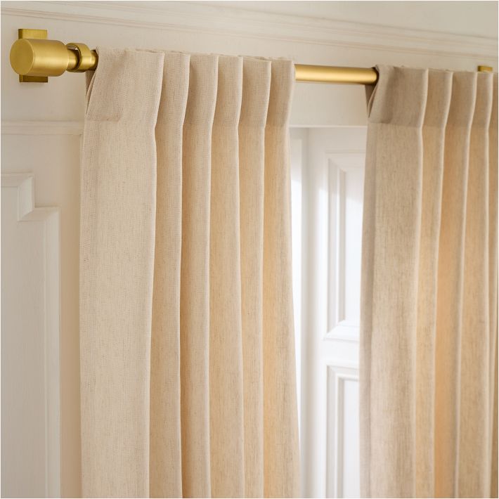 Cortlandt Linen Blend Basketweave Curtain