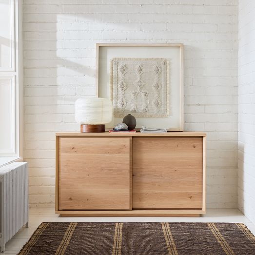 Natural Wood Media Console (52