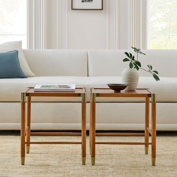Arnet Solid Wood and Glass Bunching Coffee Tables (18&quot;&ndash;24&quot;)