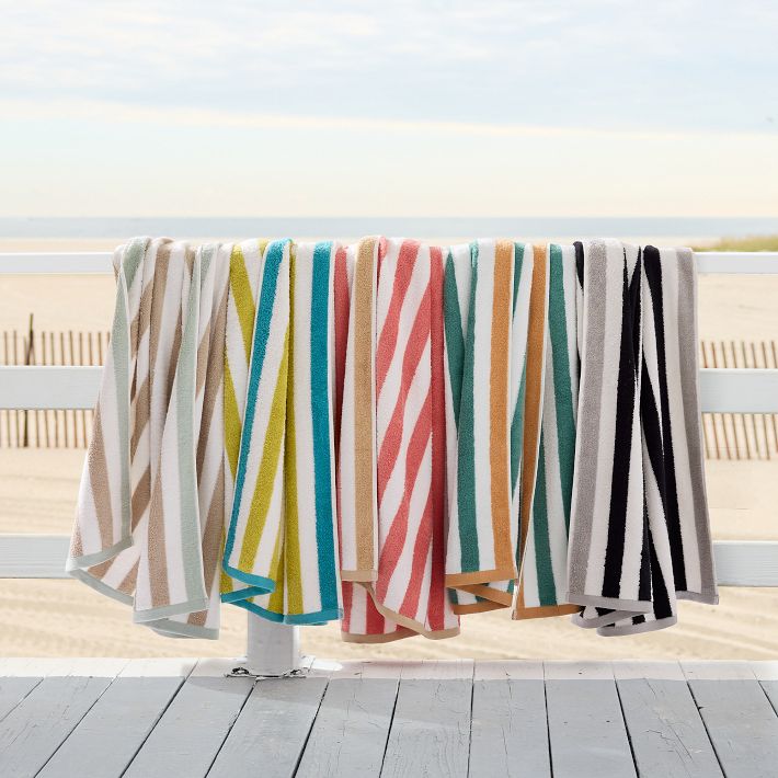 Biarritz Woven Stripe Beach Towel