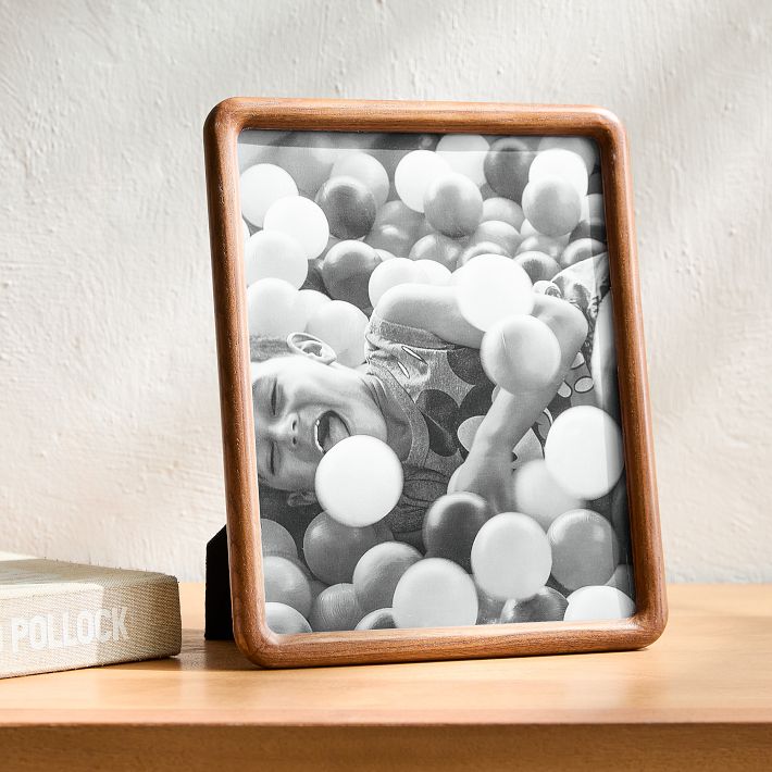 8X10 Modern Rounded Wooden Tabletop Frames - Wood Finish: Dark Ash