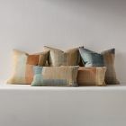 Woven Silk Patches Pillow Cover