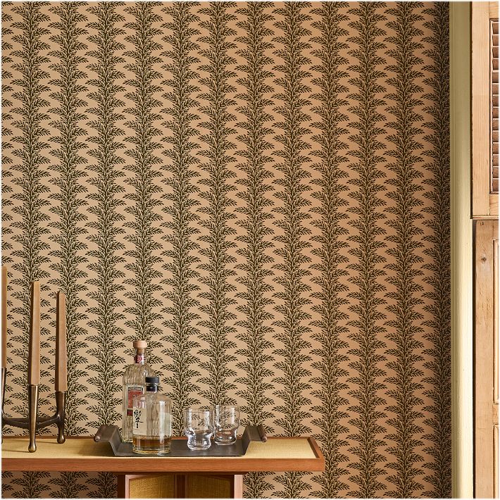 Pierce &amp; Ward Foliage Stripe Peel & Stick Wallpaper