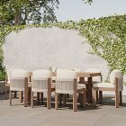 Portside Outdoor Dining Table (76.5&quot;&ndash;96&quot;) &amp; Porto Side Dining Chairs Set