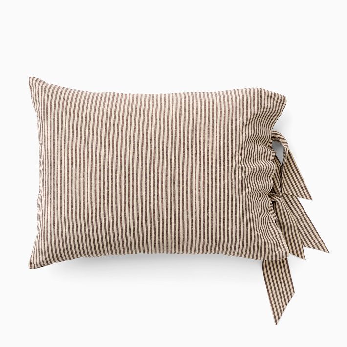 Pierce & Ward Cotton Linen Stripe Shams, Standard