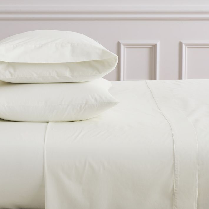 400-Thread-Count Special Edge Organic Percale Sheet Set (Queen) in Ivory