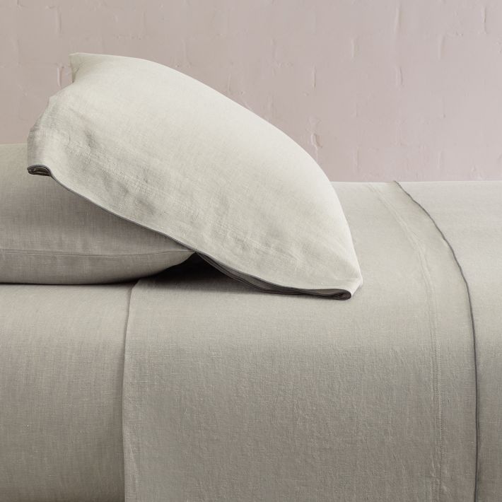 European Flax Linen Merrow Edge Sheet Set