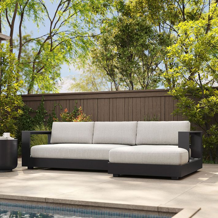 Telluride Aluminum Outdoor 2-Piece Chaise Sectional (113&quot;)