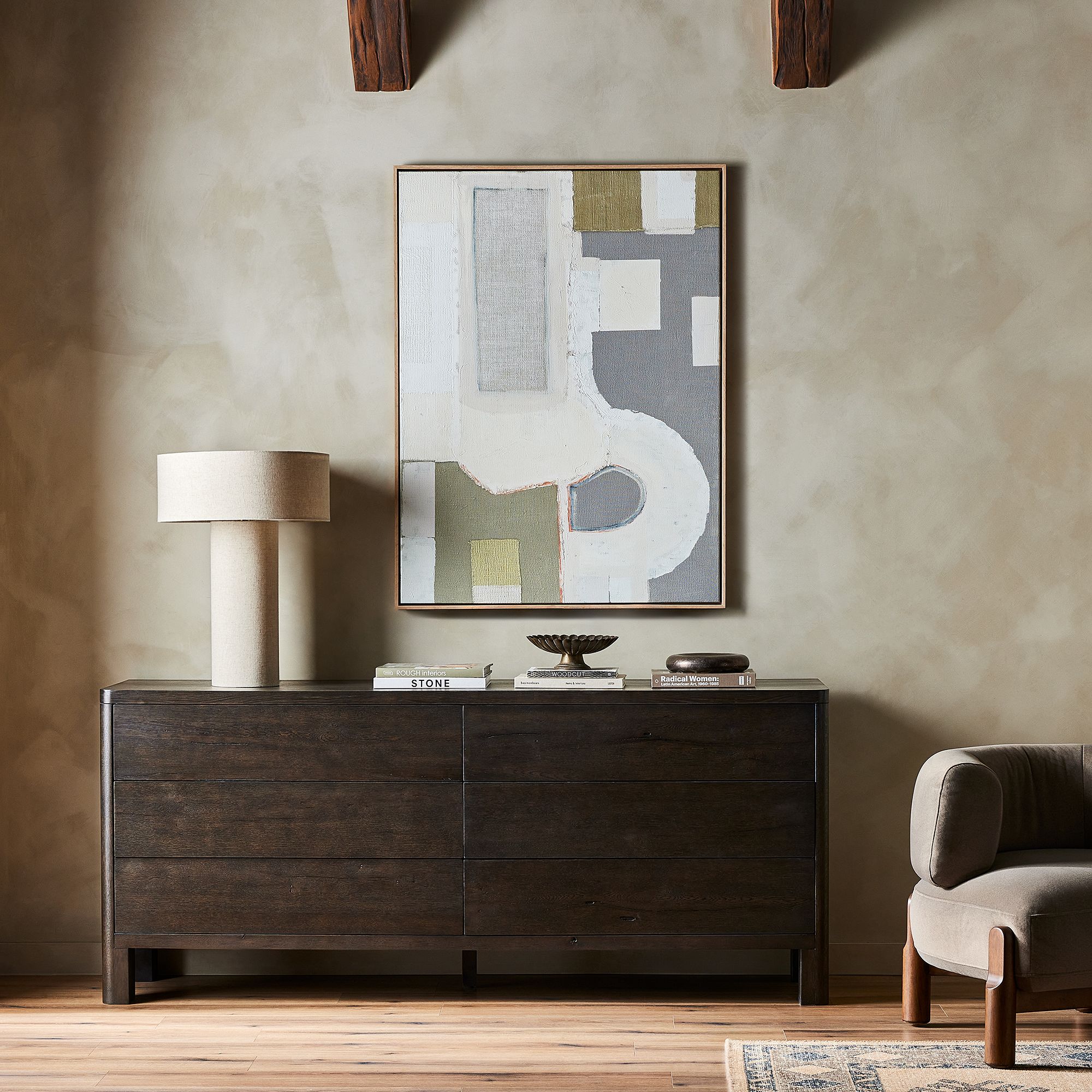 Zelina 6-Drawer Dresser (75") - Stylish Storage Solution