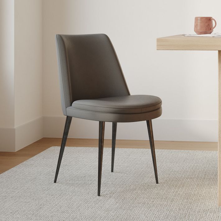 Dining Room West Elm Finley Chair Finley Low-Back Leather Dining