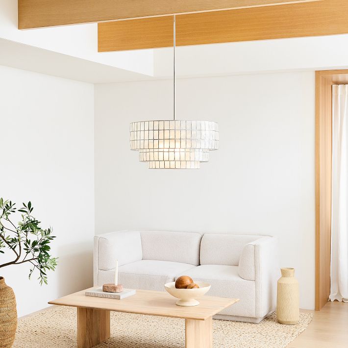 Capiz Tiered Chandelier (24