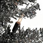 Pre-Lit Faux Black Tinsel Christmas Tree