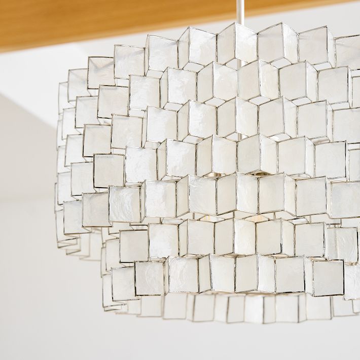 Pasand ラグ Capiz Zigzag Chandelier (24