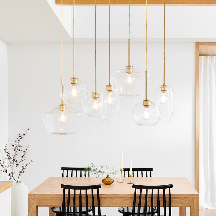 Sculptural 7-Light Multi Chandelier