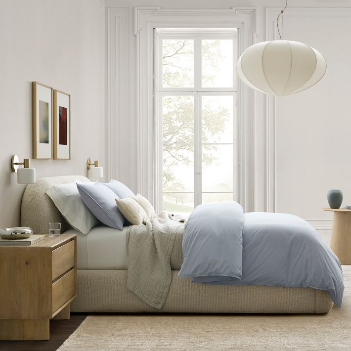 Organic Washed Cotton Percale Duvet Cover & Shams