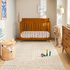 Kids Concentric Rainbows Performance Rug