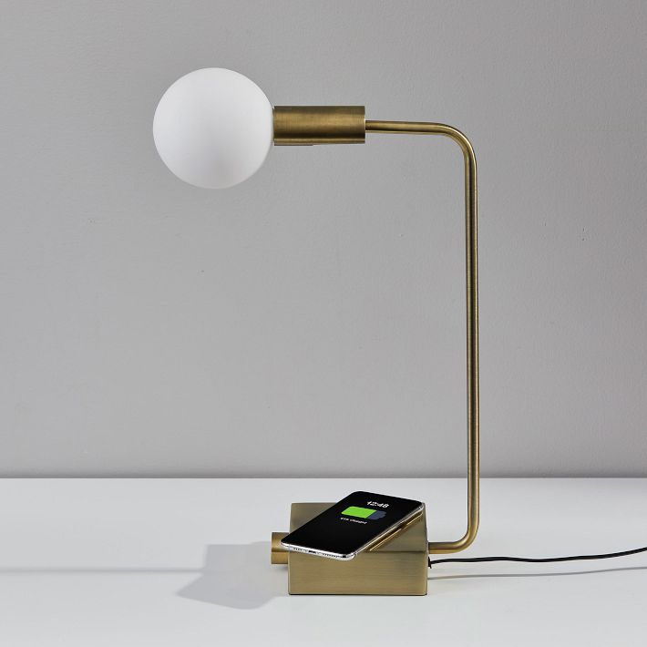 【おしゃれ】WEST ELM Wireless Charging & USB ランプ Modern Deco LED Wireless Charging & USB Task Lamp | Modern