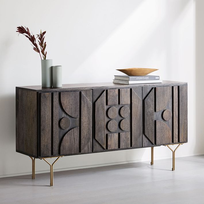 Pictograph Buffet Table - Carbon | West Elm
