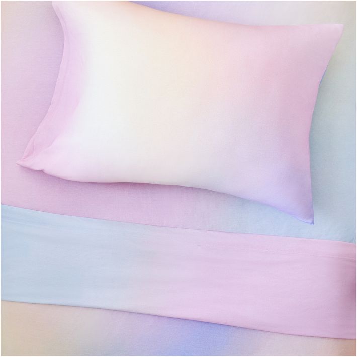 Kids Rainbow Watercolor Jersey Sheet Set