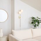 Staggered Glass 2-Light Plug-In Sconce (40&quot;)