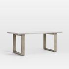 Portside Concrete Outdoor Dining Table (72") & Coastal Dining Chairs Set