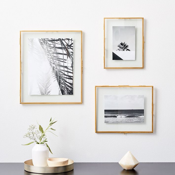 Terrace Metal Floating Frames - Brass