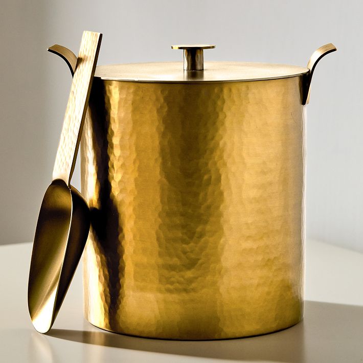 Iris Hammered Metal Ice Bucket