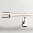 Oversized Adjustable Curtain Rod w/ Cylinder Finials - Polished Nickel