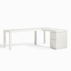 Parsons L-Shaped Desk &amp; File Cabinet Set