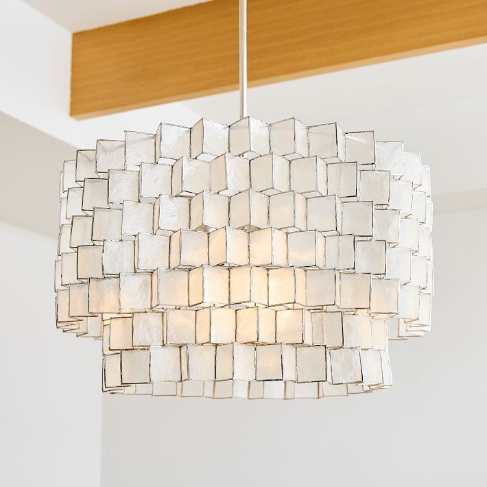 Capiz Zigzag Chandelier (24 Capiz Zigzag Chandelier (24
