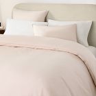 Organic Washed Cotton Percale Duvet Cover &amp; Shams - Clearance