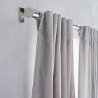 Oversized Adjustable Curtain Rod w/ Cylinder Finials - Polished Nickel