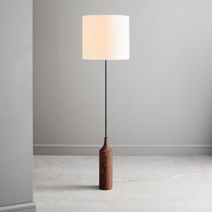 Hudson Wood Base Floor Lamp | West Elm Hudson Wood Base Floor Lamp | West Elm