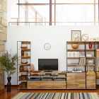Industrial Modular Large Media Set w/ Bookshelves (101&quot;)