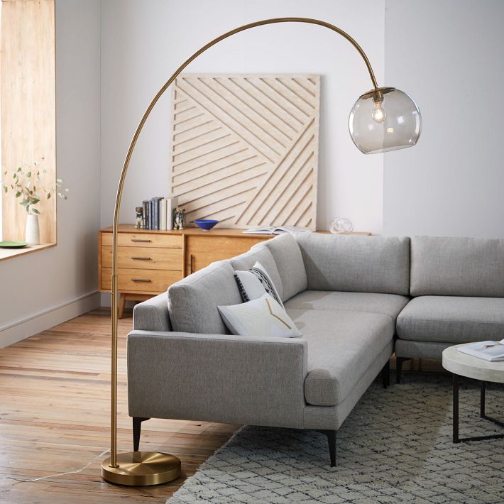 Overarching Acrylic Shade Floor Lamp (76")