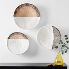 Two-Tone Palm Wall Baskets - Set of 3
