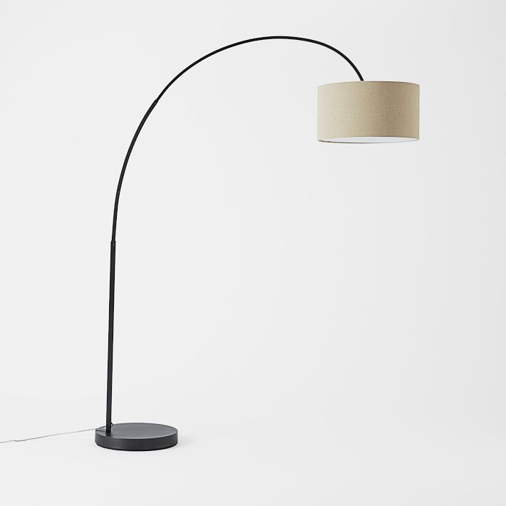 Overarching Linen Shade Floor Lamp (79")