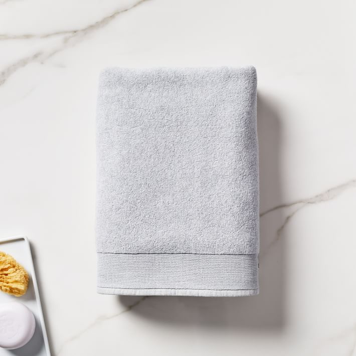 Plush Fibrosoft™ 4 Bath Towel Set - Frost Gray Melange