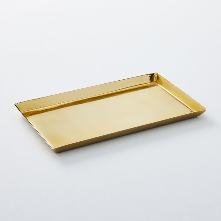 Foundations Polished Brass Metal Trays