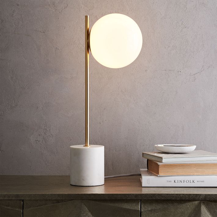 Sphere & Stem Table Lamp (22") Set of 2