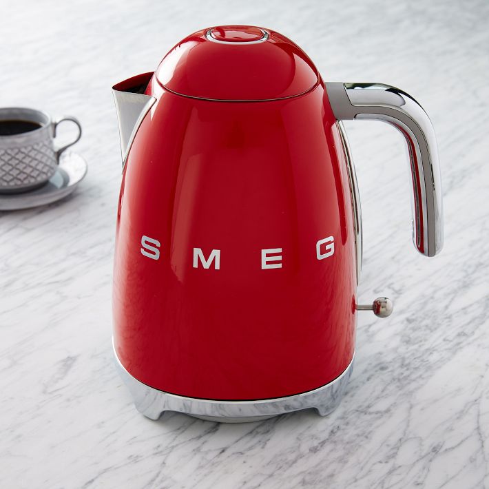 SMEG ケトル レッド【海外規格】 SMEG】イタリアンレトロ 0.8L ミニ電気ケトル - チャーミング